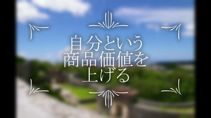 【内なるチカラ】仕事・恋愛、成功の秘訣は○○の自己の価値を上げること