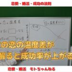 【恋愛の学校】『恋愛・婚活　成功の法則』男と女の恋の温度差が解ると成功率が上がる