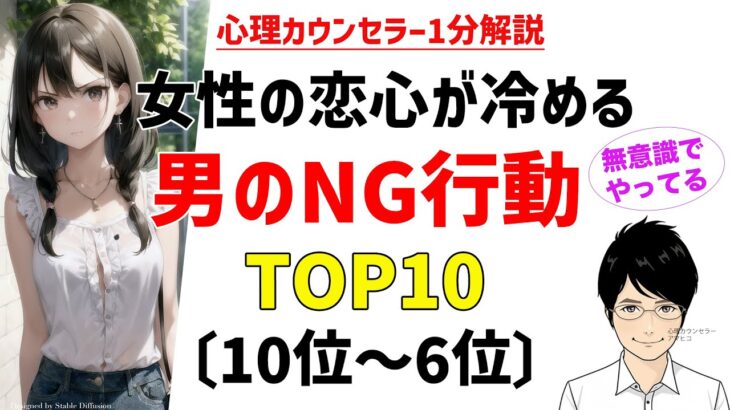 女性の心が一瞬で冷める、男のNG行動TOP10 (10位〜6位)