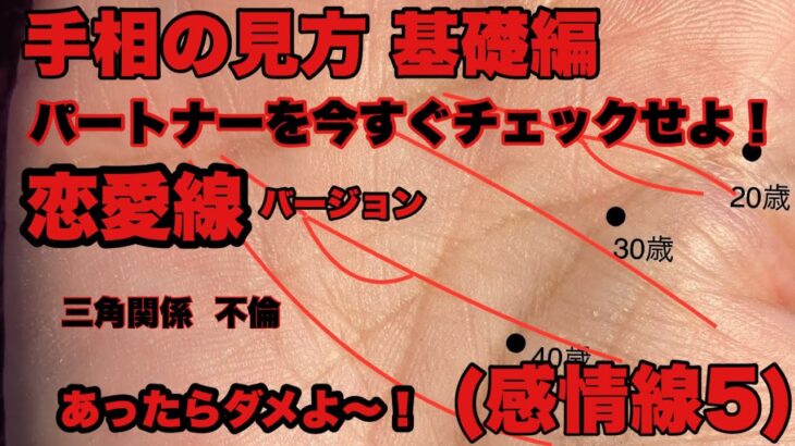 手相の見方 基礎編(感情線5)恋愛線バージョン2〜危険な恋愛線〜