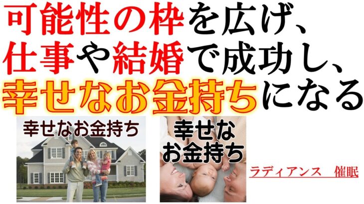 可能性の枠を広げ、仕事や結婚で成功し、幸せなお金持ちになる