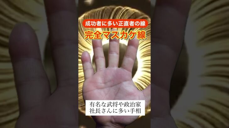 【成功者に多い手相】完全マスカケ線　狐の手相鑑定師GON 金運転職婚活結婚 #手相 #占い  #手相占い  #スピリチュアル  #金運  #金運アップ  #金運上昇  #九星気学  #パワースポット