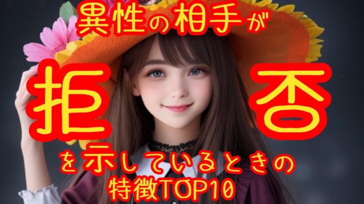 【恋愛心理学】異性の相手が拒否を示しているときの特徴 TOP10【恋の迷宮】入り【人間関係】【ストレス】