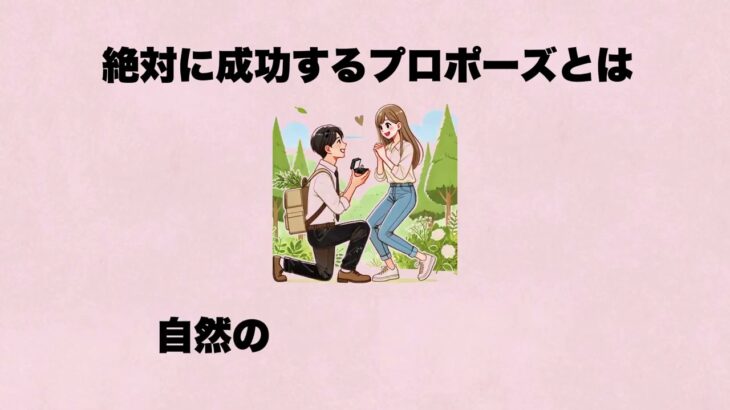 【恋愛雑学】絶対に成功するプロポーズアイデア 10選