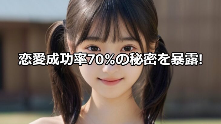 恋愛成功率70％の秘密を暴露！！